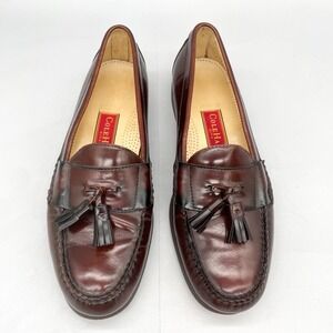 Cole Haan Mens 11.5 D Pinch Tassel Loafers Shoes Burgundy Leather Slip On Preppy